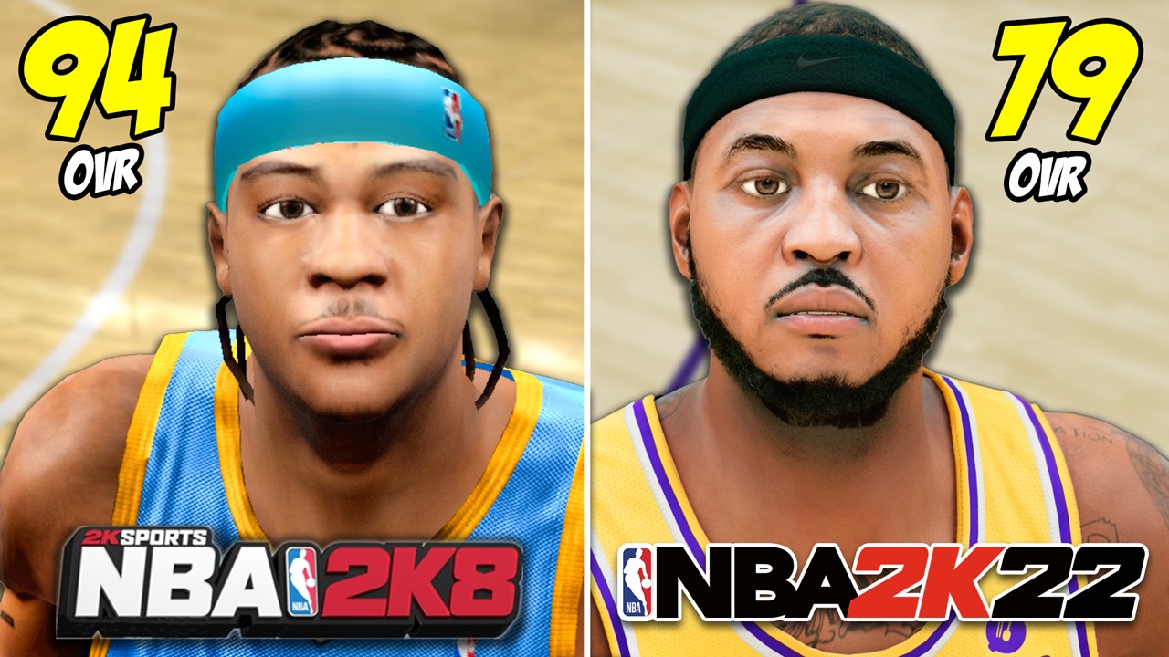 Mid Range Shot With Carmelo Anthony In Every NBA 2K!
