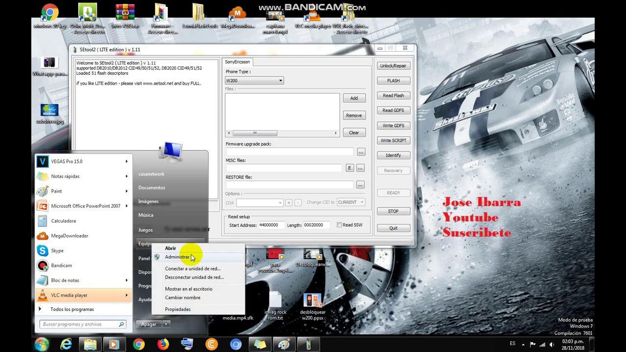 Desbloqueo clave Sony Ericsson w200