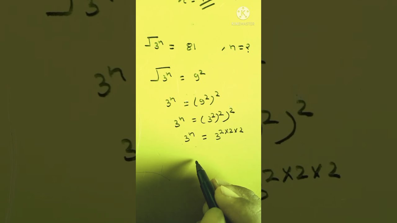#shorts#study#maths                                 घातांक एवम् करणी महत्वपूर्ण क्वेश्चन//#pk5 math