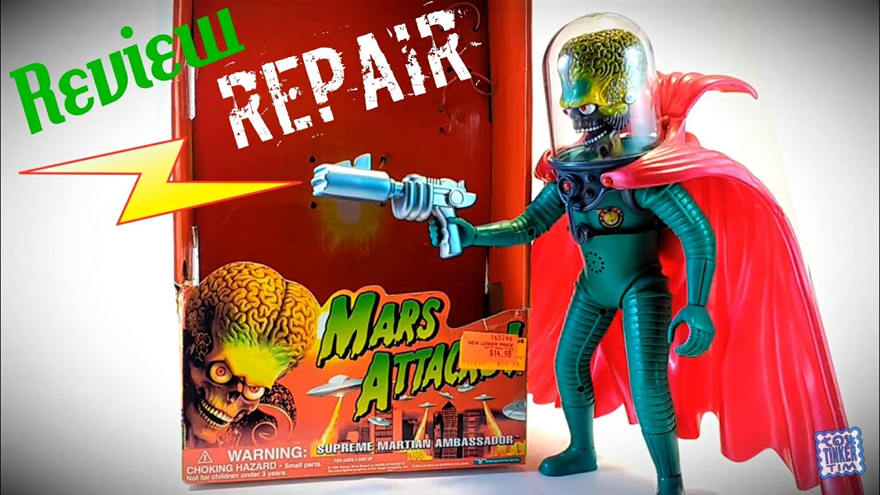Mars Attacks - Supreme Martian Ambassador - 1996 Trendmasters | Repair & Review