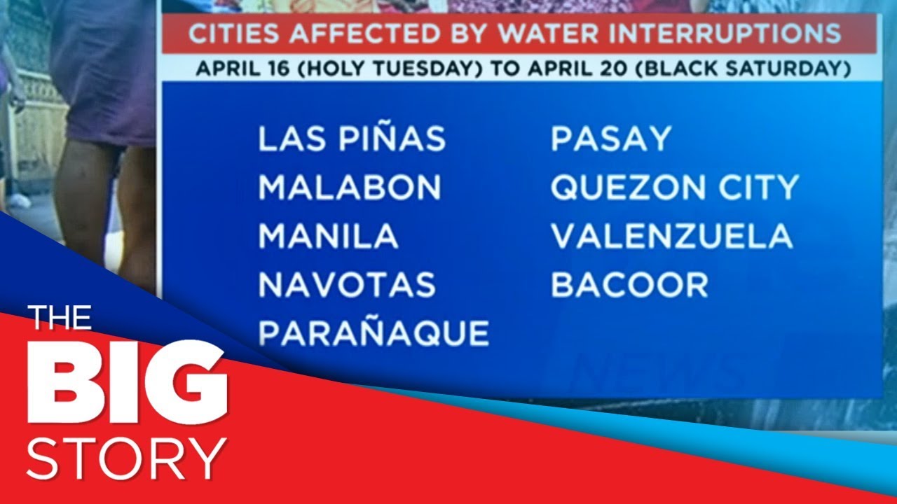 Maynilad bares water interruption schedule for Holy Week