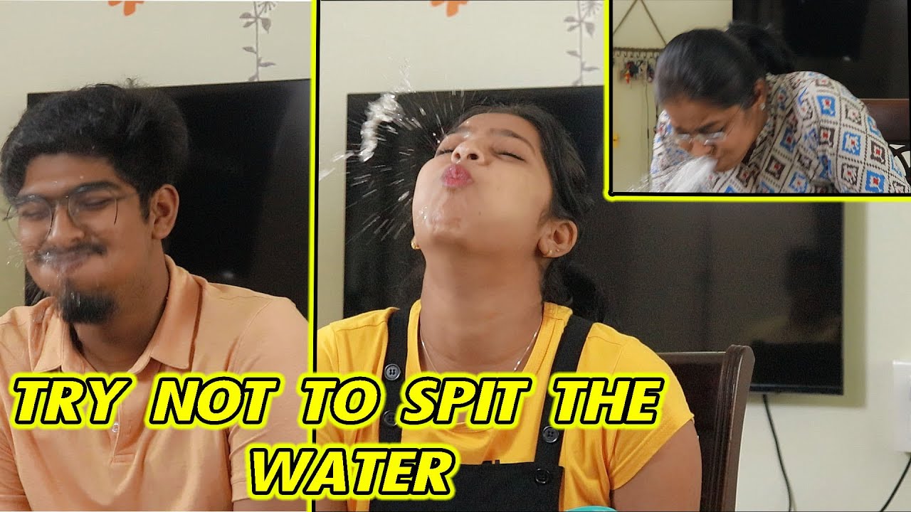 TRY NOT TO SPIT THE WATER ON THE FACE ||#JustBanana