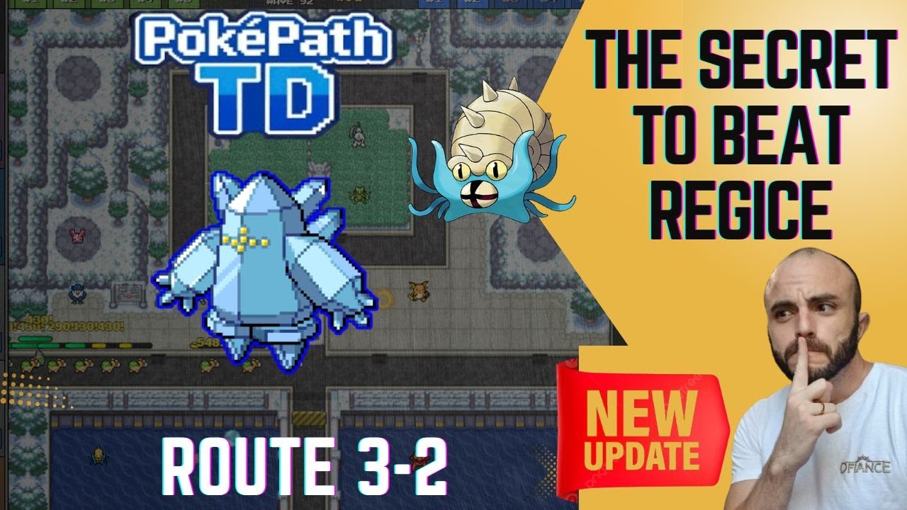 Новое обновление PokePath TD! Победа над Реджисом на маршруте 3-2.