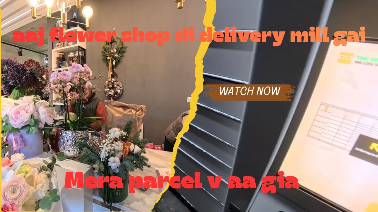 Flower shop di delivery | Mera parcel aa gia | #europe #poland #warsaw #punjabi #trending #insta360