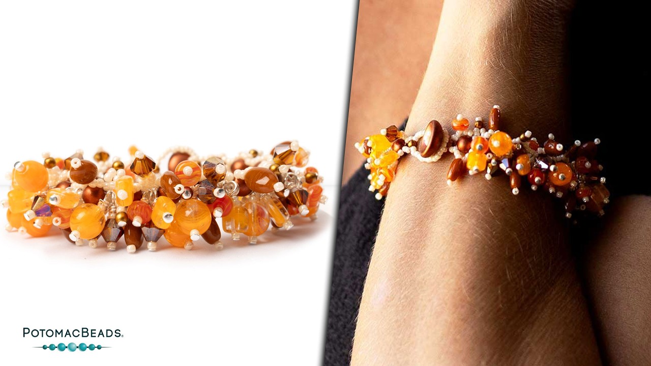 Fall Mixed Fringe Bracelet - DIY Jewelry Making Tutorial by PotomacBeads