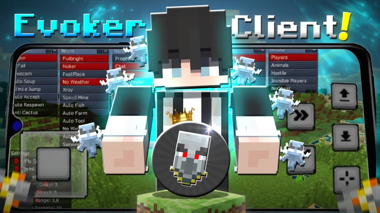🤯Evoker Client For Minecraft PE 1.21.100+/Bedrock (work on servers)
