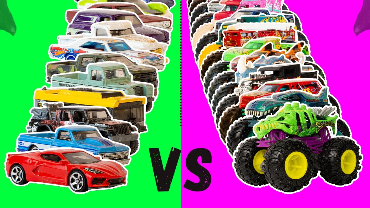 CARS vs HOT WHEELS Monster Truck Race Battle Crocodile 💥 Racing 2025 Team Tournament