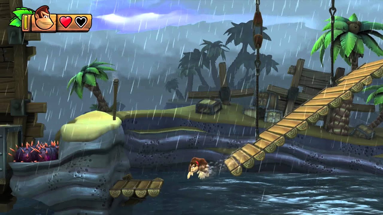 Donkey Kong Country: TF. Tótems traicioneros 4-A - Gameplay - 100% puzzles,letras y salida secreta