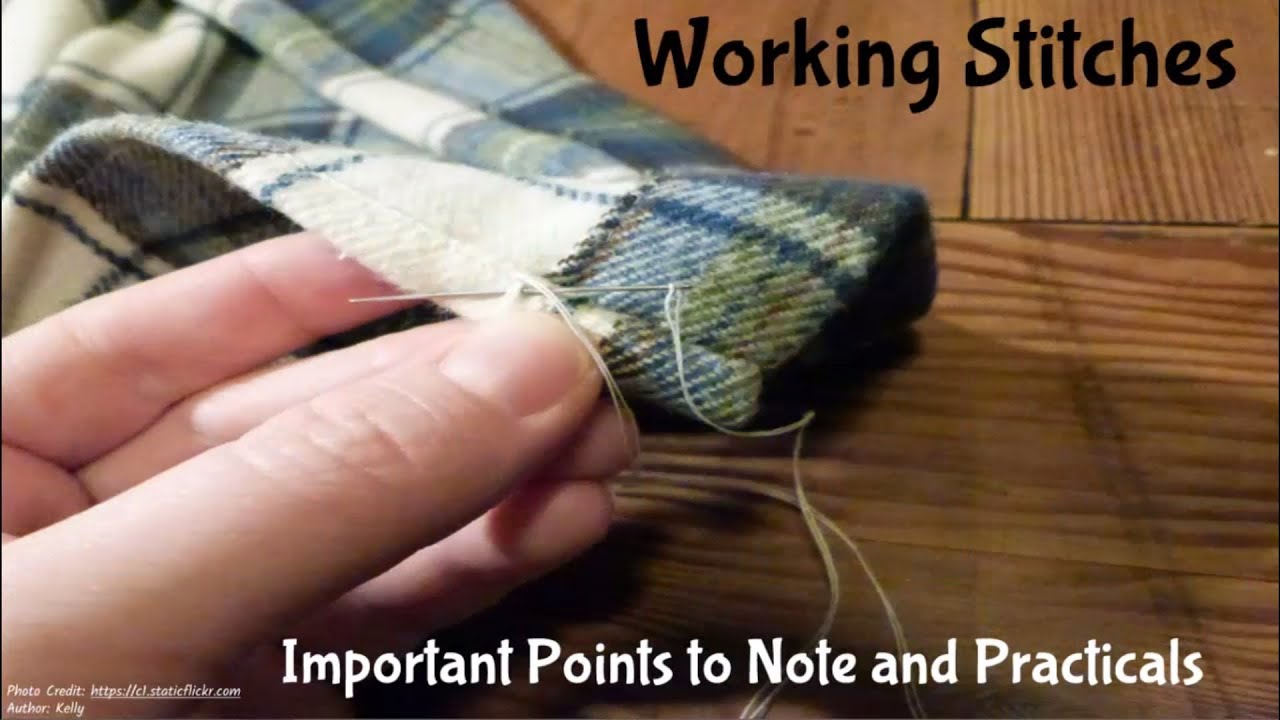 1Room Kenya KCSE Home Science Form 1 Lesson 54: Working Stitches: Important Points and Practicals