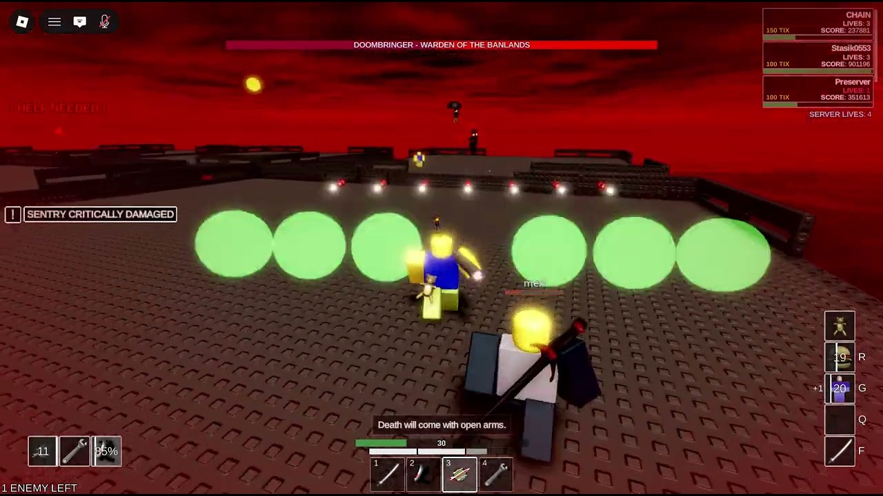 Beating wave 50 in roblox combat initiation