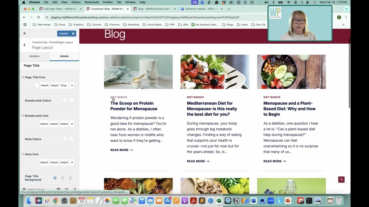 Editing Blog Page to Match Original Design Part 2