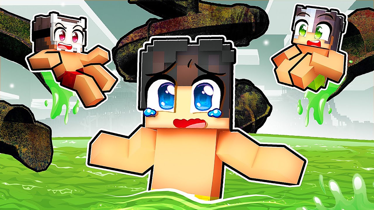 Minecraft: TERKEDİLMİŞ SU PARKINDA 24 SAAT GEÇİRME HİKAYESİ... 💦