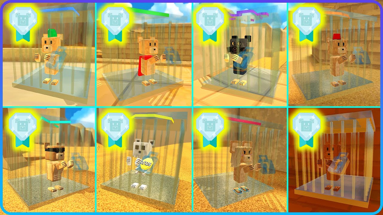 All 8 Diamond Medals in Beemothep Desert Speedrun Super Bear Adventure Gameplay Walkthrough