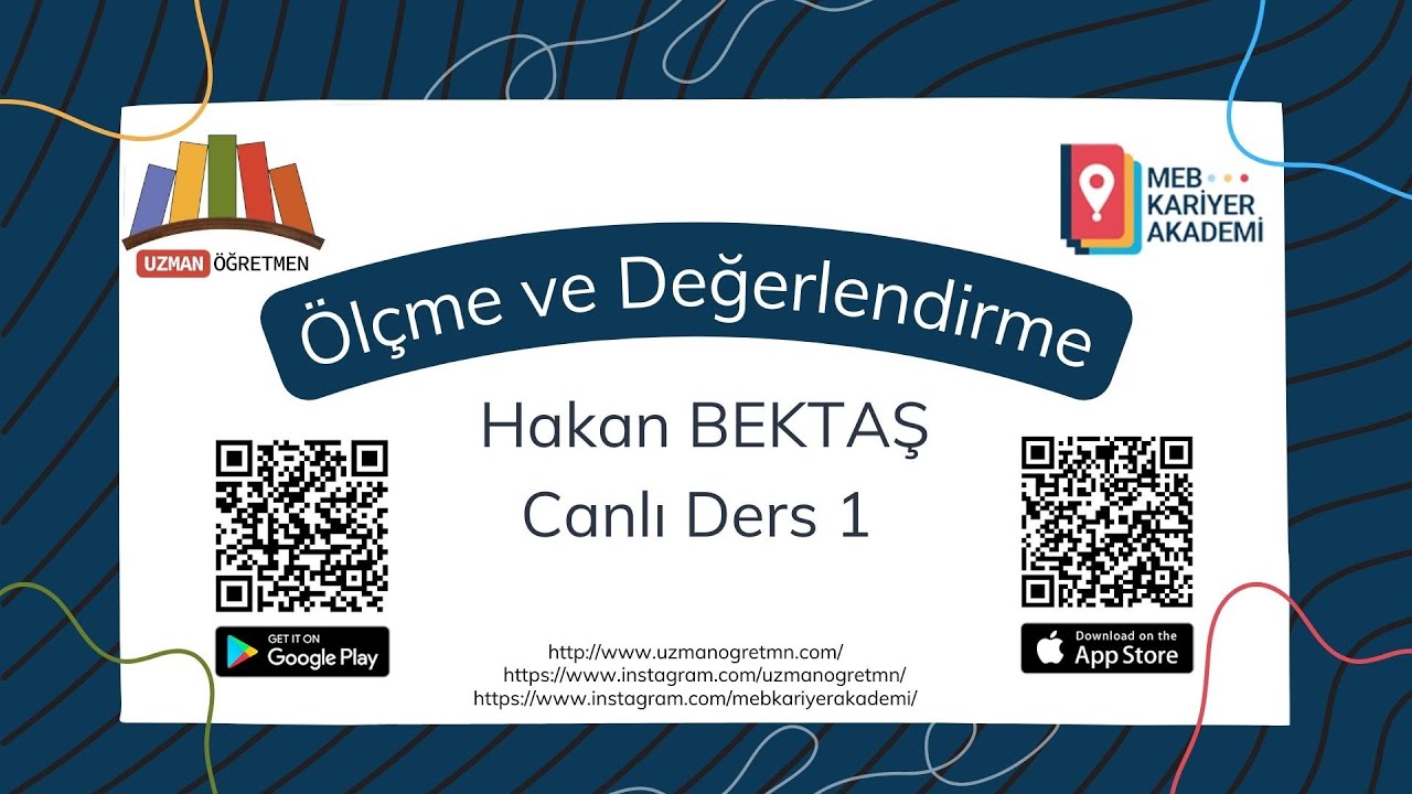 Uzman Öğretmenlik Sınavı Ölçme ve Değerlendirme Canlı Dersi-1