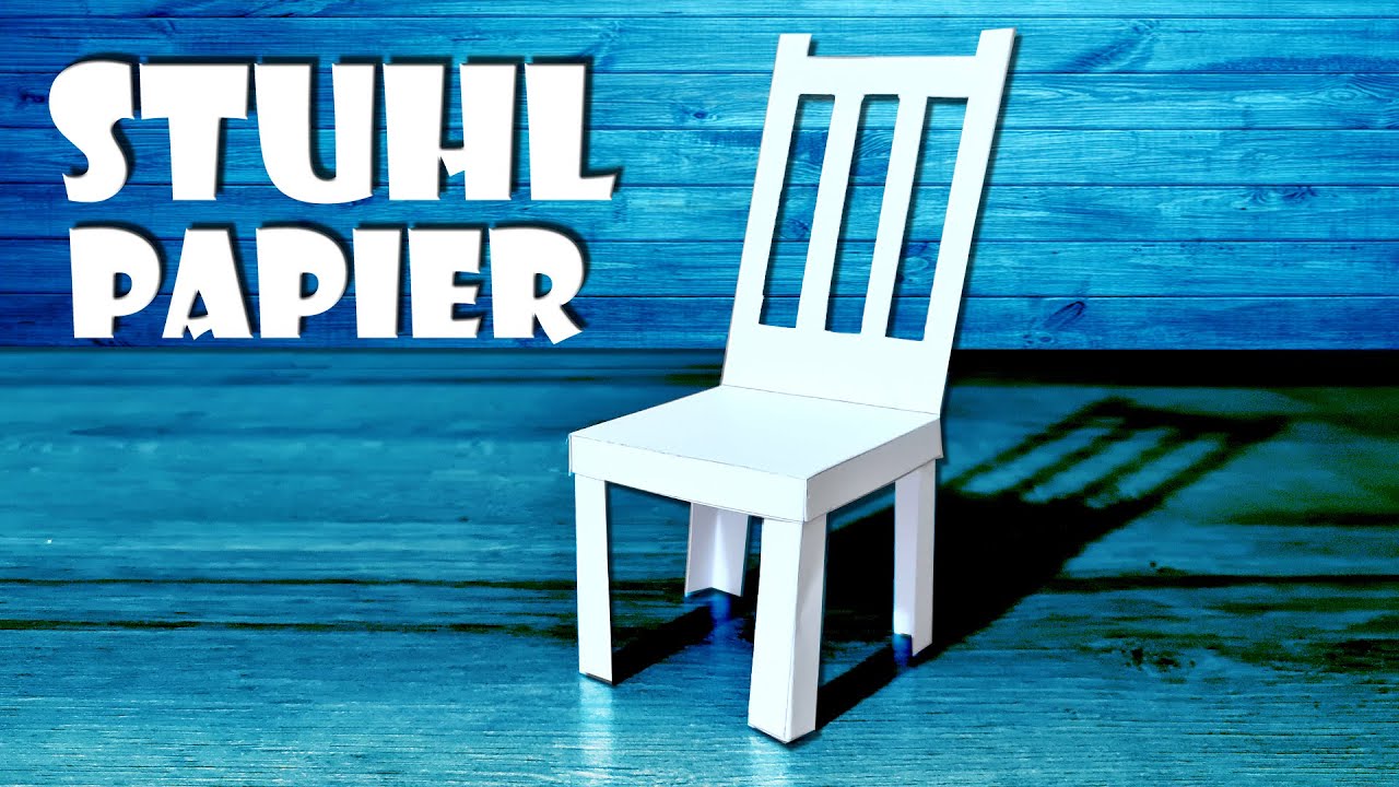 Stuhl selber machen basteln mit Papier - paper chair DIY craft [4K]
