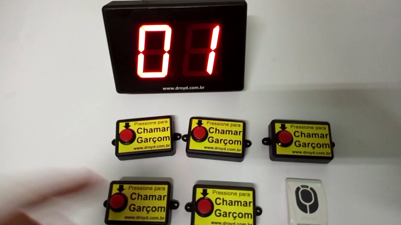 Chama garçom baixo custo fila de espera controle garçom