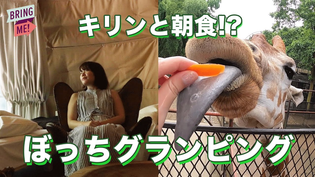 【関東グランピング】キリンと朝ごはんを食べれてヤバすぎる【ぼっち女子旅】
