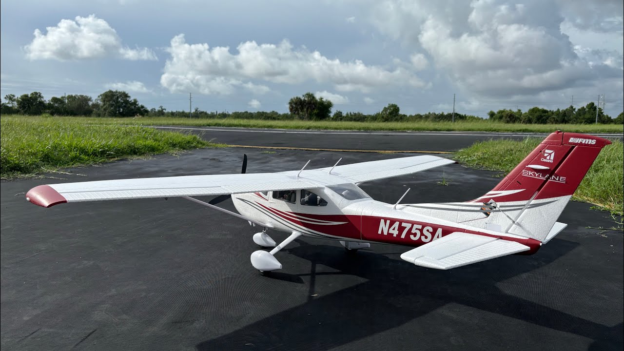 FMS 1500mm Cessna 182 Skylane Maiden Flying Field RC Remote Control Airplane Spektrum NX6 07-02-2025