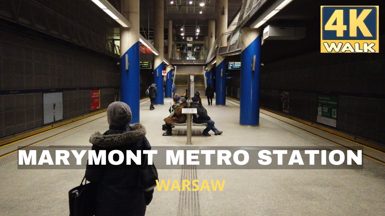 STACJA METRA MARYMONT |SPACER 4K PO WARSZAWIE POLSKA