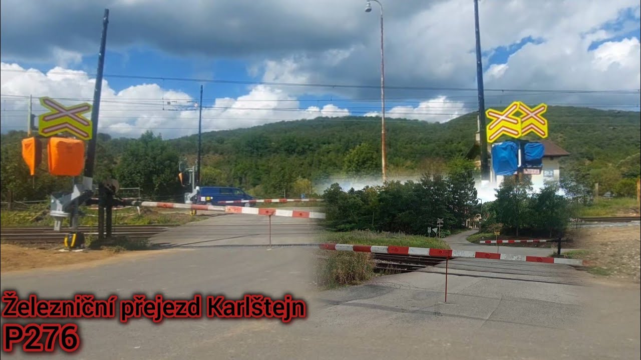 Železniční přejezd Karlštejn [P276] 21.8.2024