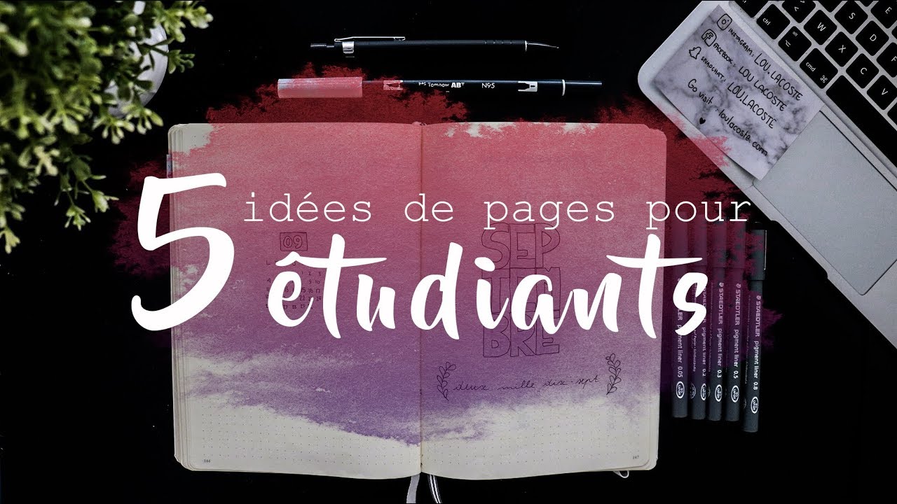 Back to school :  5 pages pour étudiants + Flip Through Septembre (Bullet Journal Français)