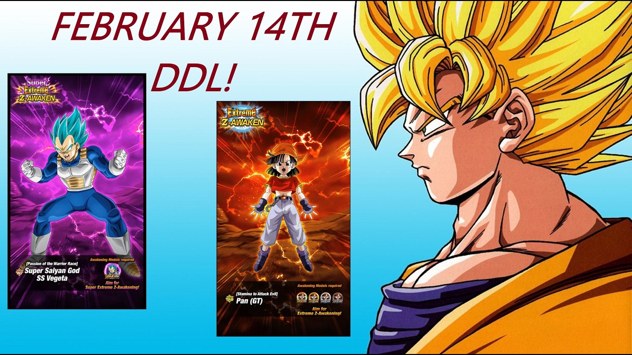 FEB 14TH DDL AND DETAILS FOR EZA TEQ PAN GT AS WELL AS SUPER EZA INT SSBE VEGETA! DBZ Dokkan Battle!