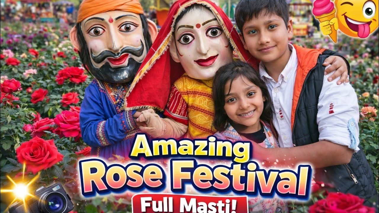 Itna Bada Rose Festival! 😲 Full Masti with Aashvee & Aayansh #aashveekiduniya 
