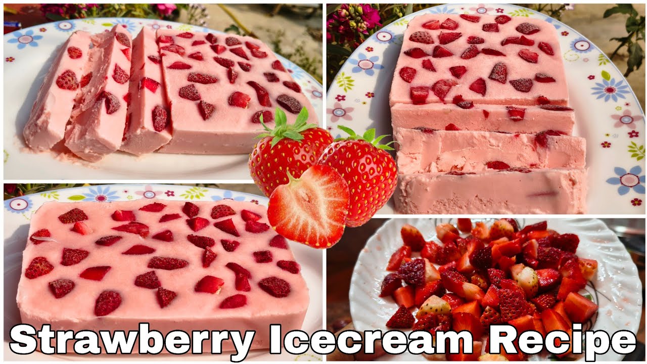 Strawberry Icecream Recipe at Home | Strawberry Icecream | #strawberryicecreamrecipe #icecreamrecipe