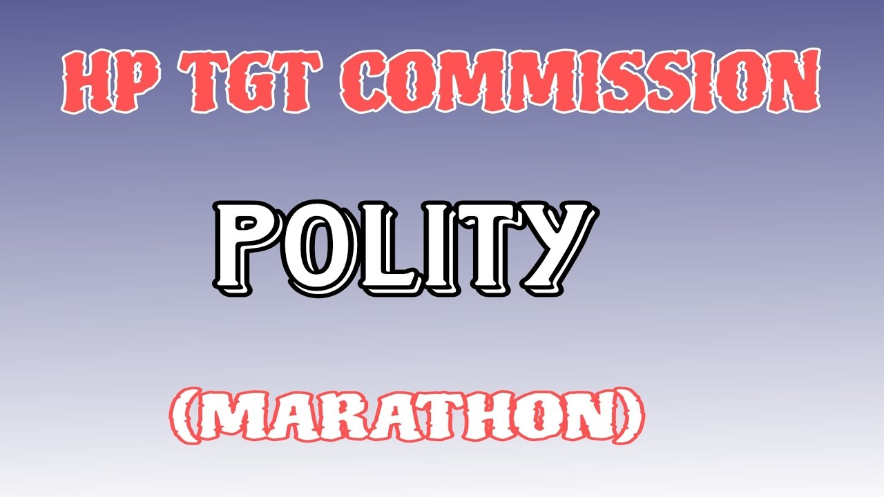 POLITY MCQs MARATHON #hptgt