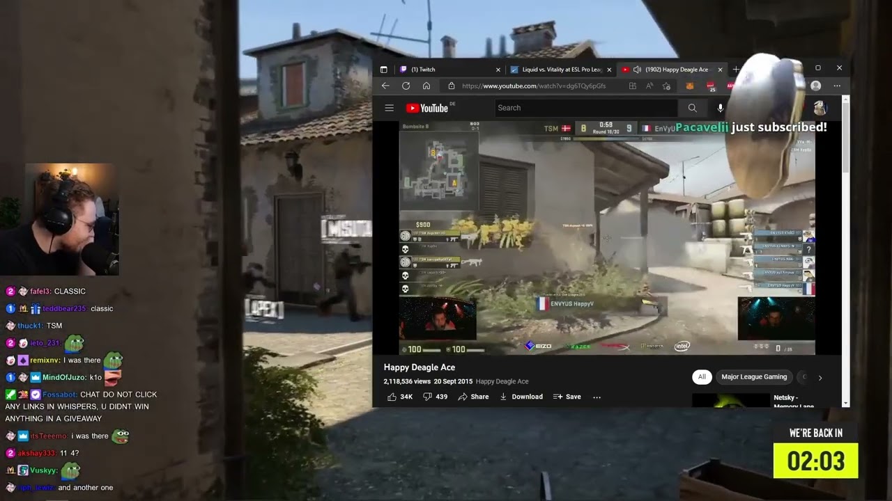 ohnePixel reacting to Happys legendary Deagle ACE