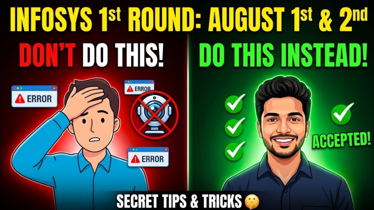 Shortcut Code for Last Minute | Infosys Round 1 Secret Tips and Tricks