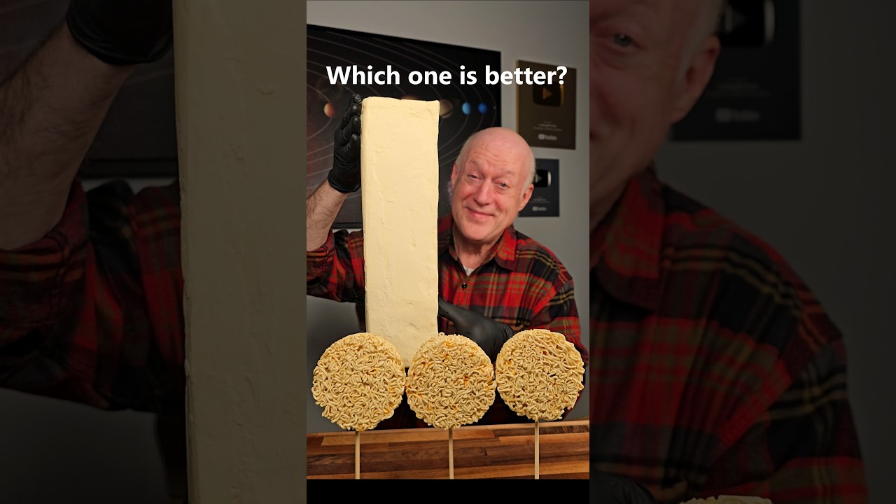 OIL vs BUTTER vs WATER Taste Testing Noodle Knockout!🍜 #shorts #ramen #buldak  #butter