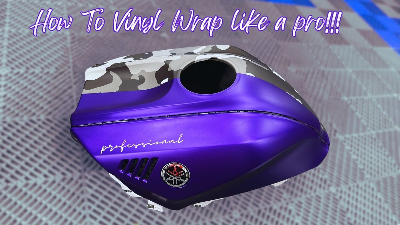 How to Vinyl Wrap A Motorcycle Front Fender Fairing. (Detailed Video, Two Tone Wrap)