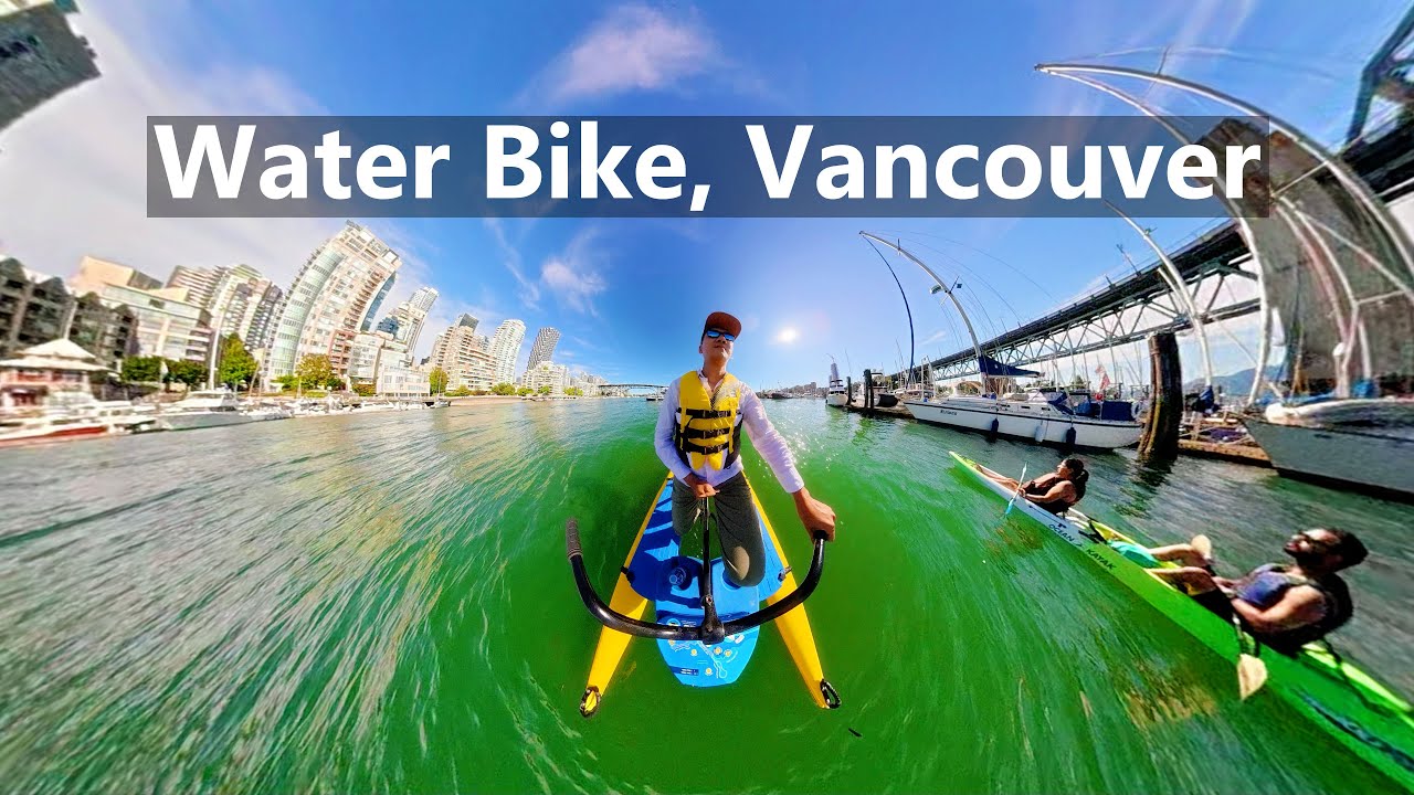 BC Water Bike Adventure at Granville Island | Vancouver 360 Tour with DJI OSMO