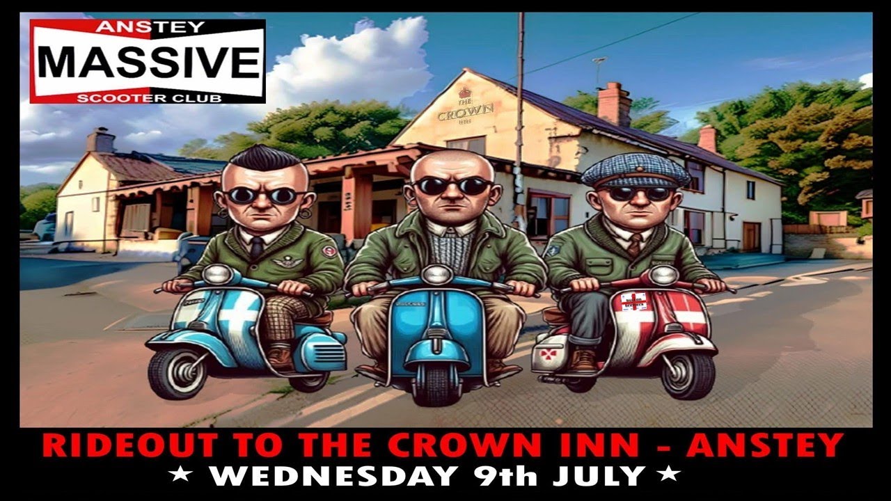 The Anstey Massive Scooter Club Ride Out to The Crown Inn 🛵💨