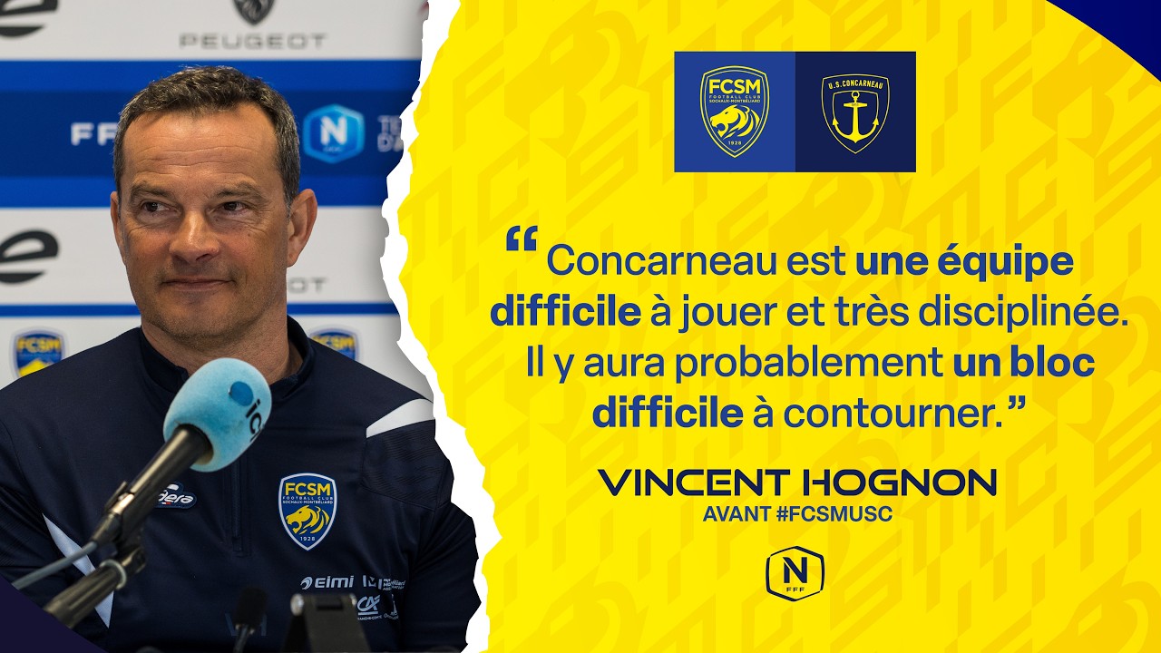 💬 Vincent Hognon avant FCSM-US Concarneau