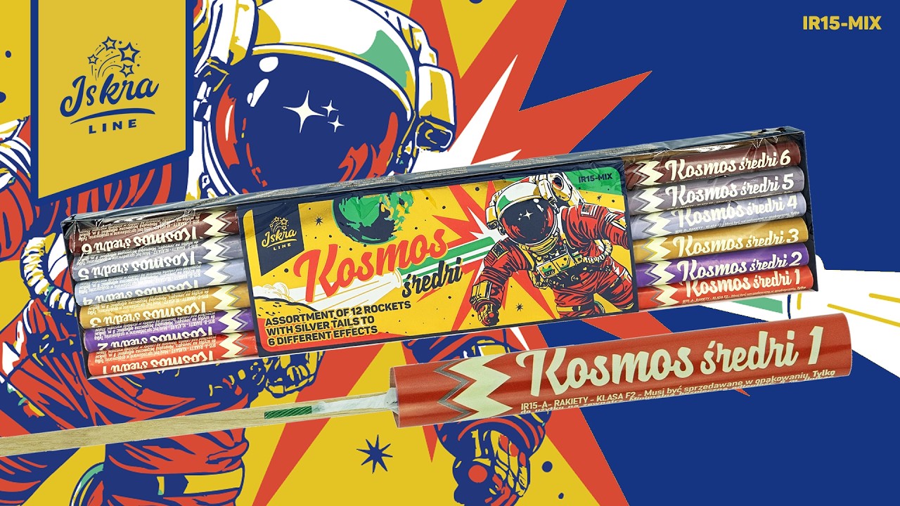 Kosmos Średni &ndash; IR15-MIX &ndash; 12pc Rocket Assortment Cat. F2 [ NEW 2026 ] 🚀