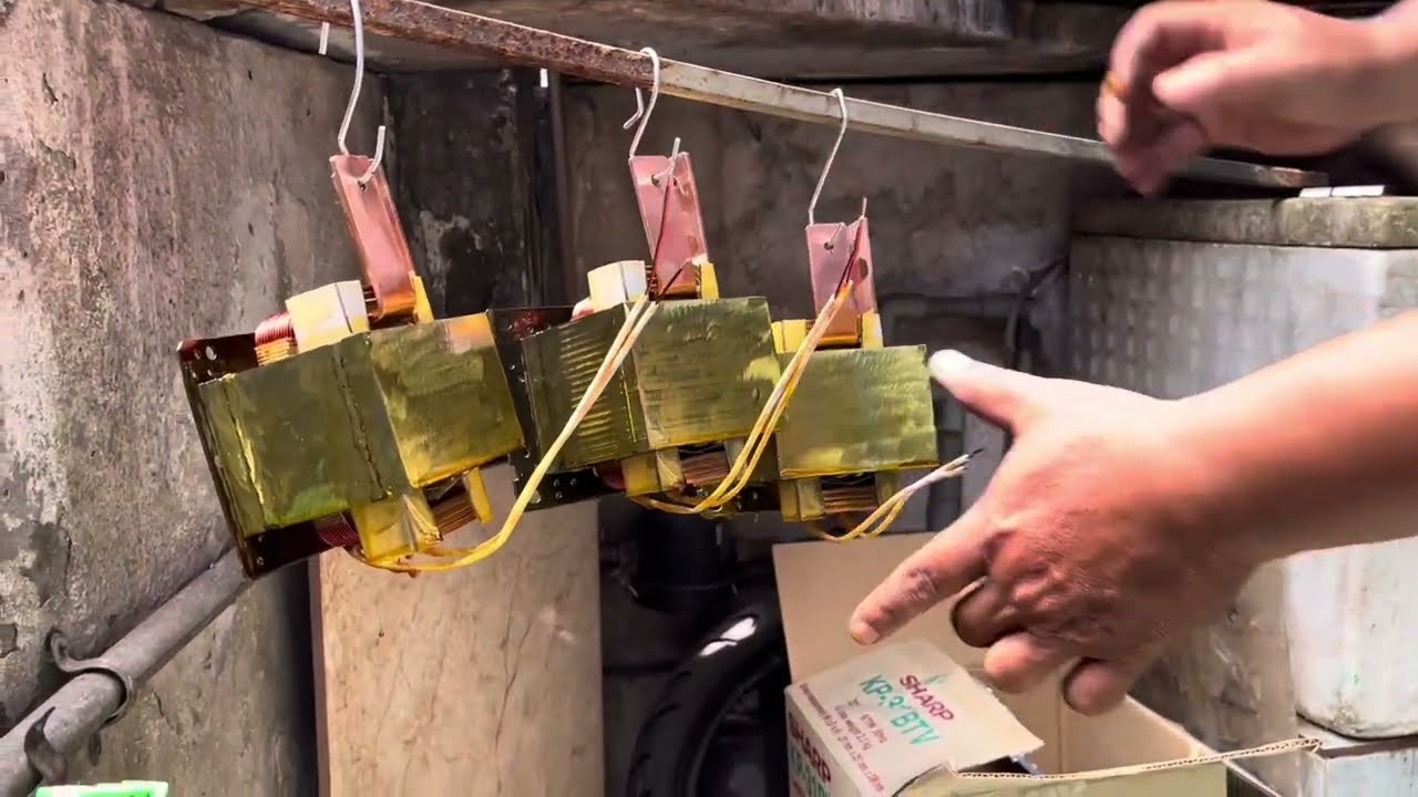 Máy Hàn Cell : Biến Áp Đồng Thanh Được Gia Công Thế Nào - P1.