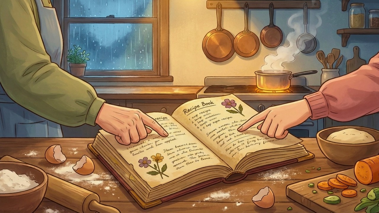 Grandma’s Old Recipe Book | Cooking Together on a Rain-Soaked Day | Ghibli-inspired ASMR Story