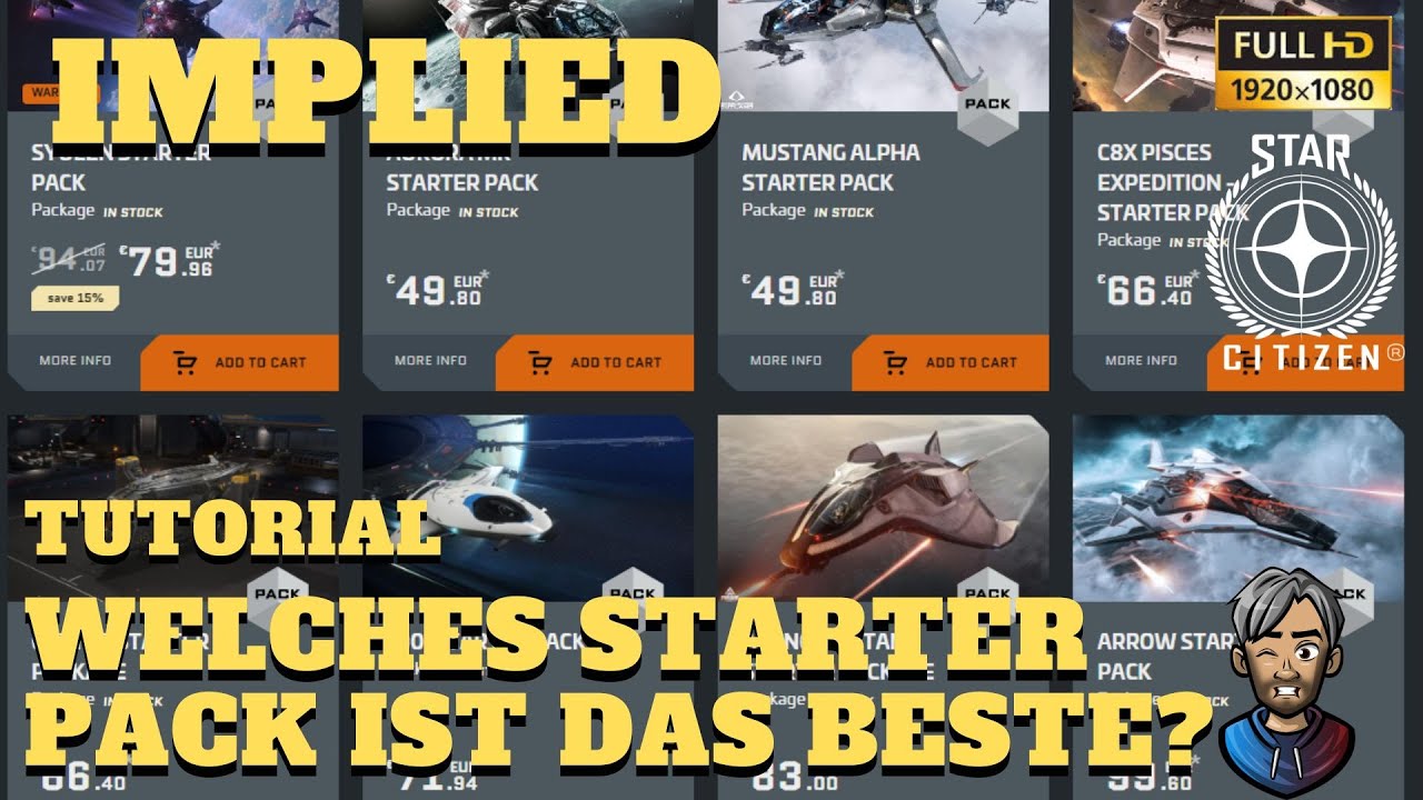 #starcitizen STAR CITIZEN - TUTORIAL - DIE BESTEN STARTER PACKS 2024