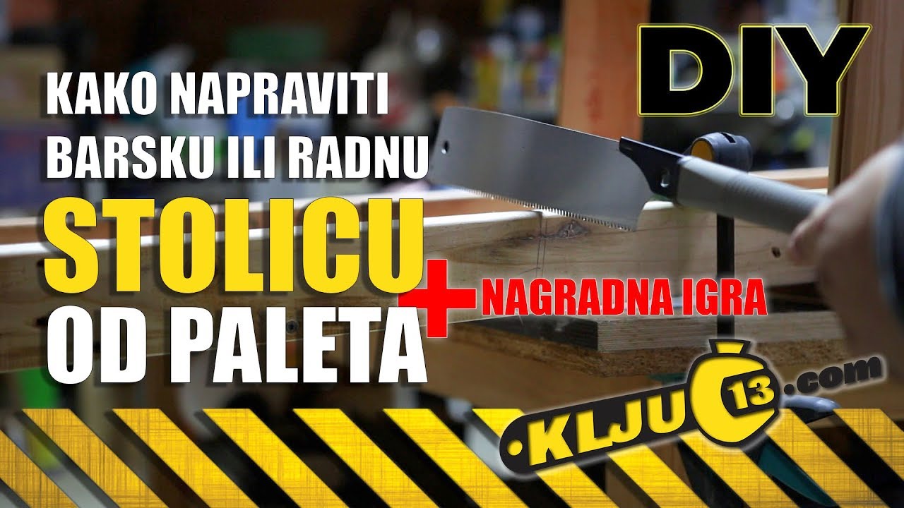 Kako napraviti barsku ili radnu stolicu od paleta / Ključ 13