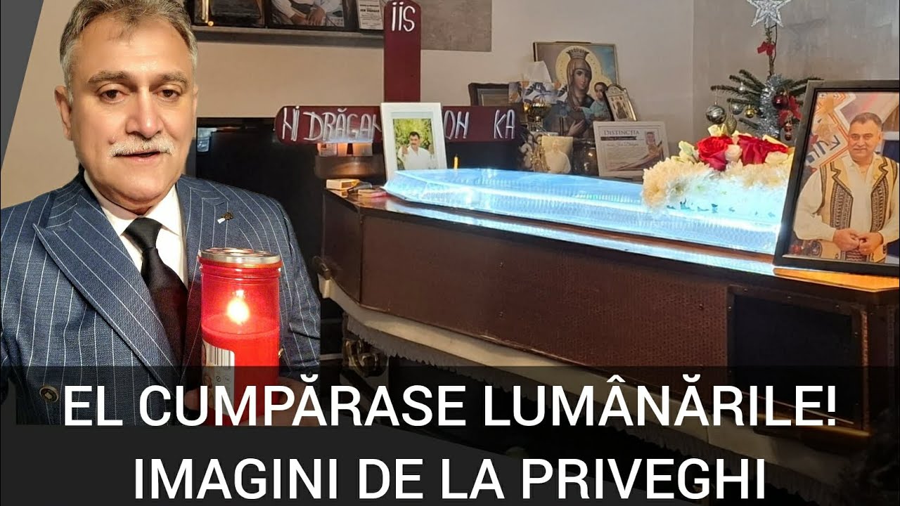 Durere la capataiul lui Ion Dragan. Curtea casei, luminată de candele: el a cumpărat lumânările.