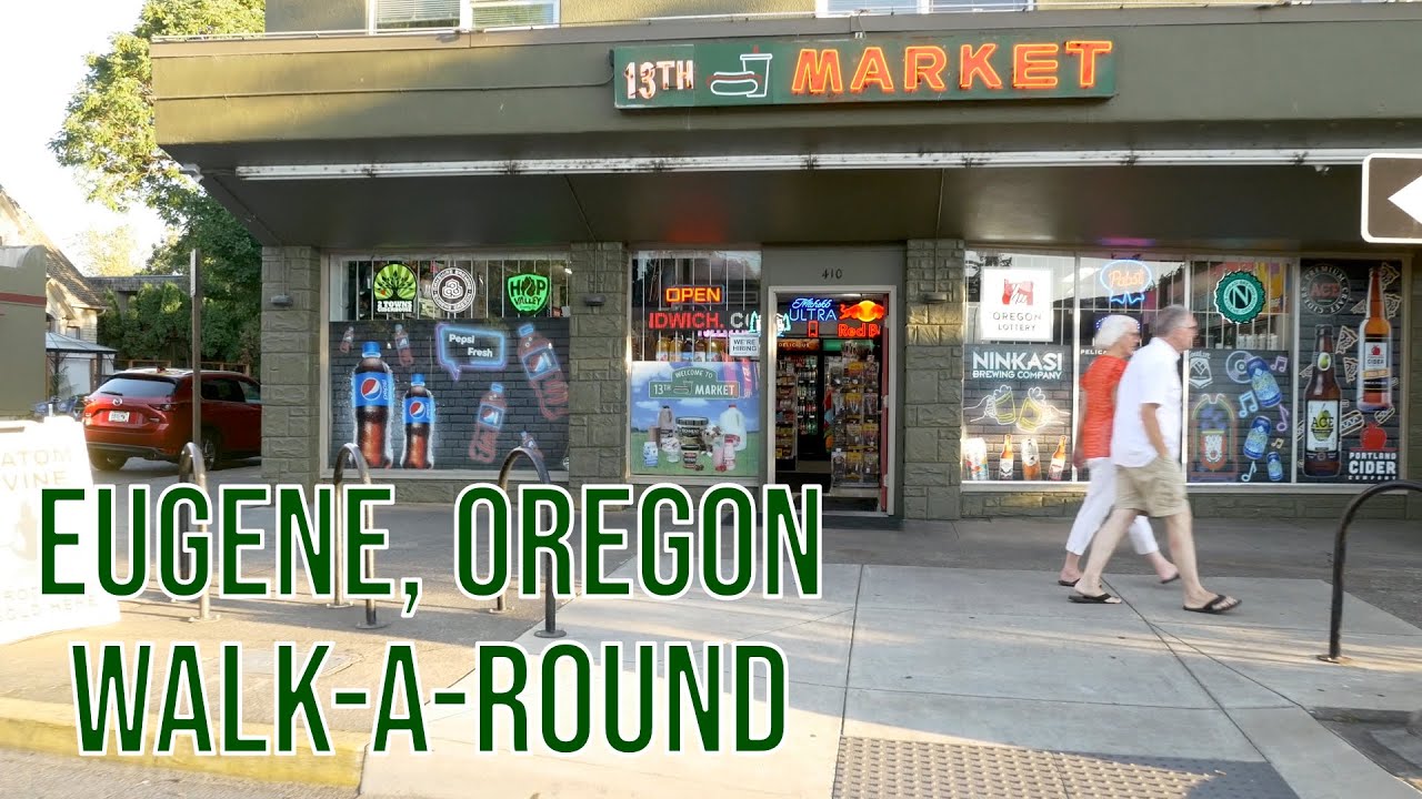 Walking in Eugene, Oregon - 4K - UHD