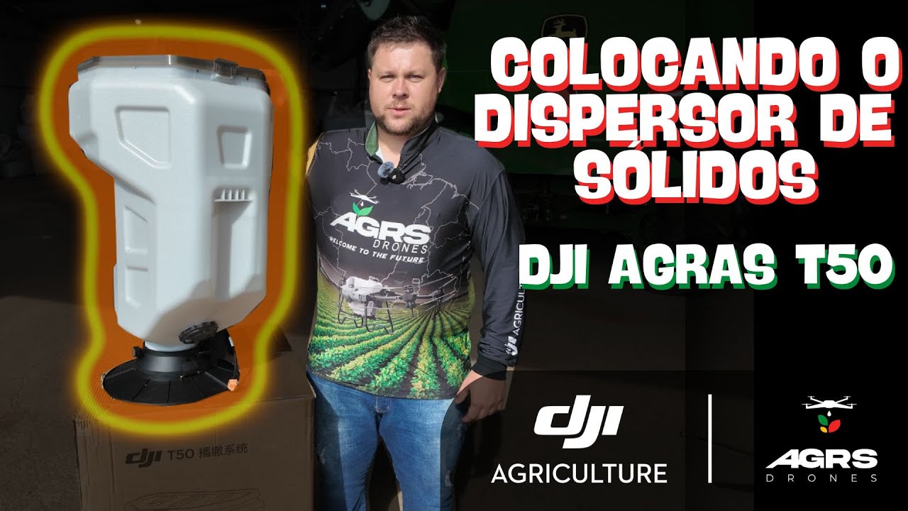 DJI AGRAS T50 - COMO COLOCAR O DISPERSOR DE SÓLIDOS - TUTORIAL COMPLETO!