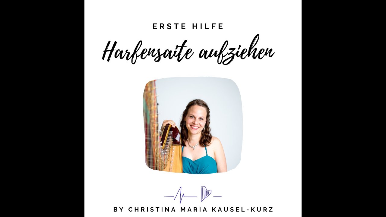 Harfensaite aufziehen