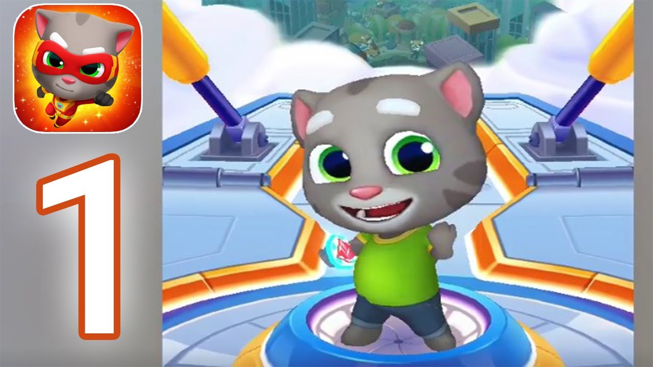 Talking Tom Hero Dash &mdash; Игровой процесс, часть 1 &mdash; Спасём героев (iOS, Android)