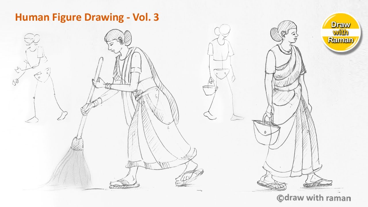 How to make Human Figure Drawing | Figure Drawing tutorial in Hindi