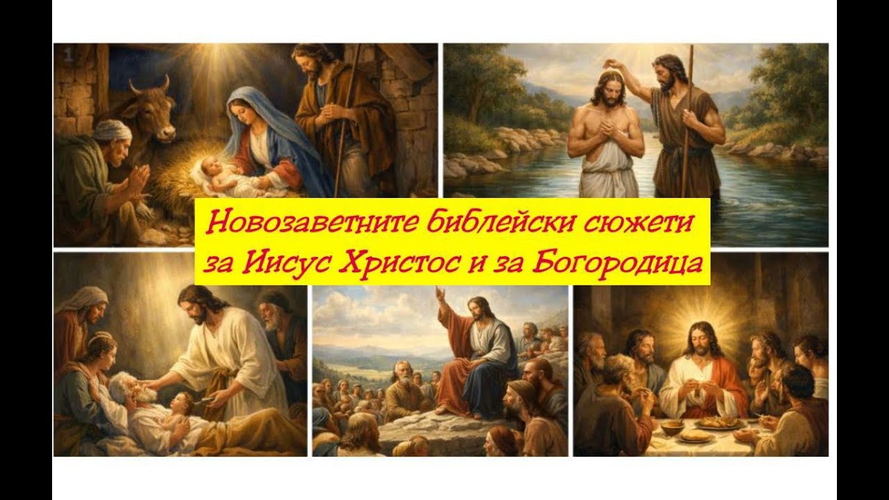 Новозаветните библейски сюжети за Иисус Христос и за Богородица. Евангелие от Матей, от Йоан.