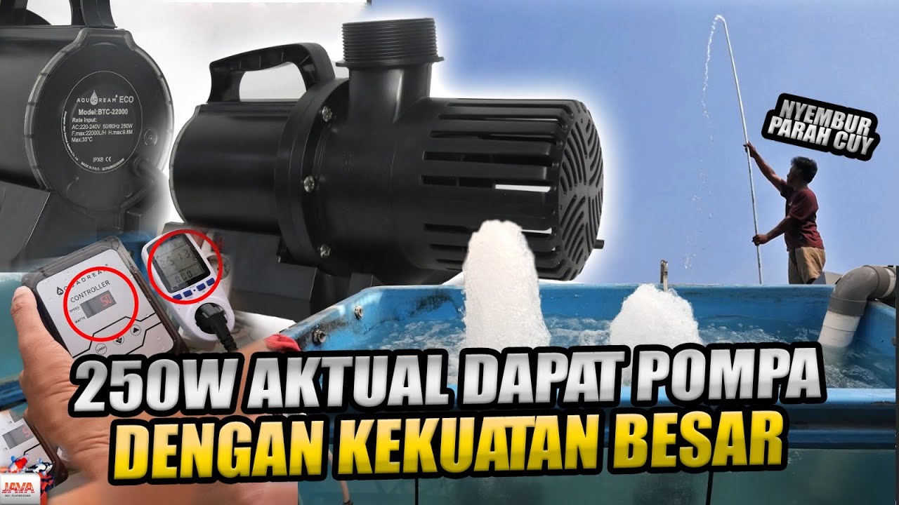 REKOMENDASI POMPA KOLAM KOI BANYAK FITUR - AQUADREAM BTC-22000