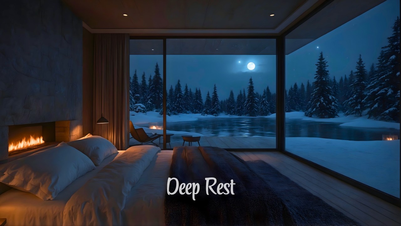 Deep Sleep Music for Peaceful Rest | Frozen Moonlight Serenity • 6 Hours Sleep Sounds